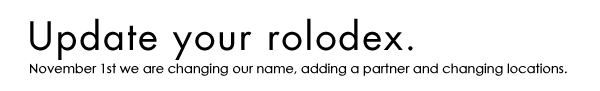 Update your rolodex.